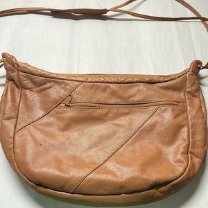 Vintage "New Fashion Collection" Brown Genuine Leather Hong Kong Purse Bag